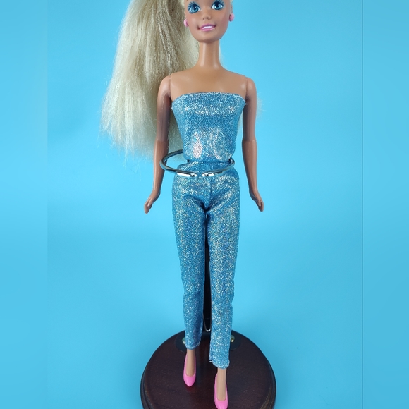 Mattel Vintage 1990s Barbie Doll 12" Bleach Blonde Hair + 1 Pc Bodysuit Shoes VG - Picture 7 of 12